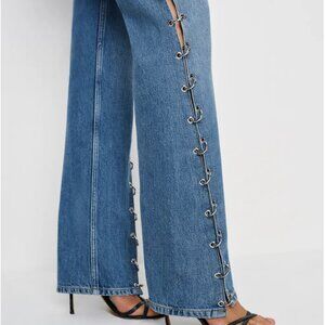 Reformation Inez Low Rise Bootcut Jeans Blue - Size 25